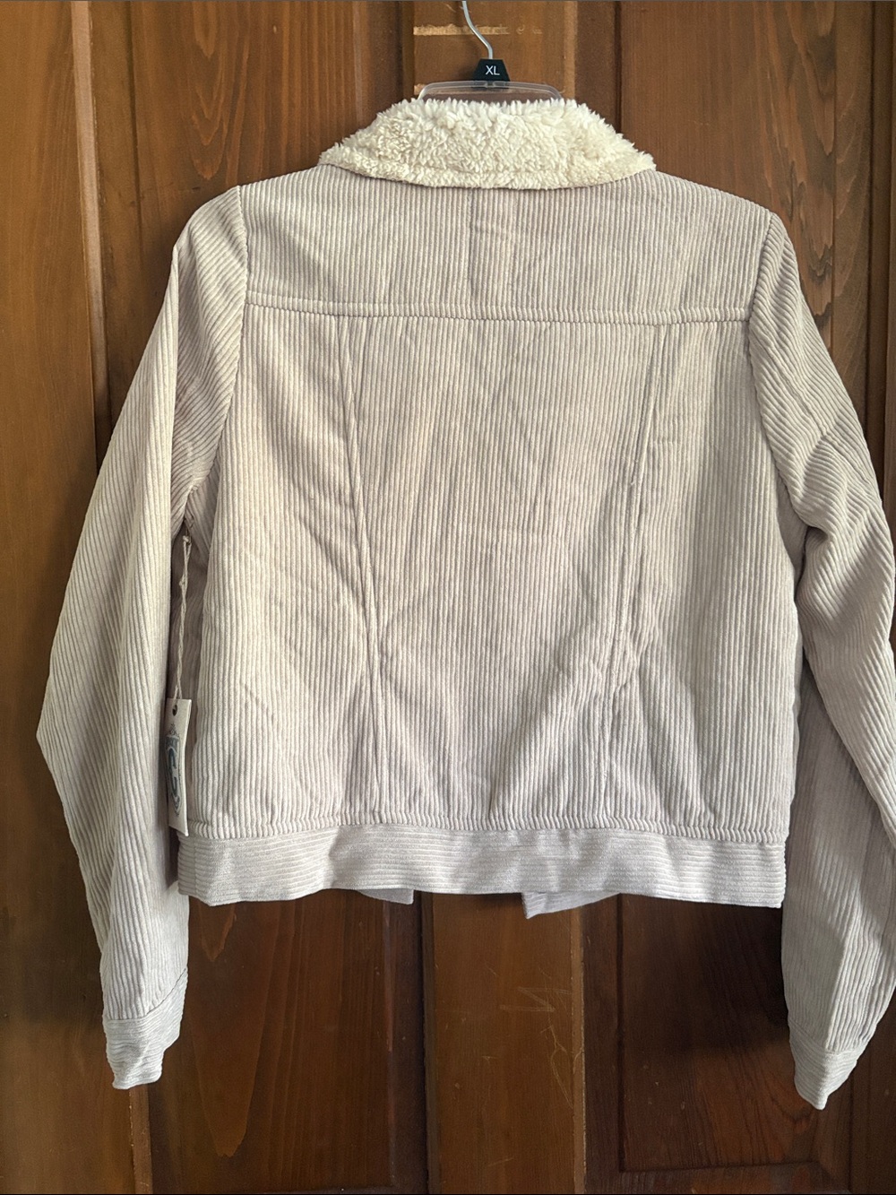 Cozy Corduroy Teddy-Lined Jacket - Cream - Picture 3 of 3